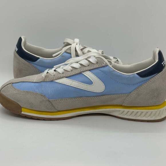 Tretorn Rawlins 2.0 Miami Blue Suede Textile Lace-up Rubber Sole Sneakers - Picture 4 of 15